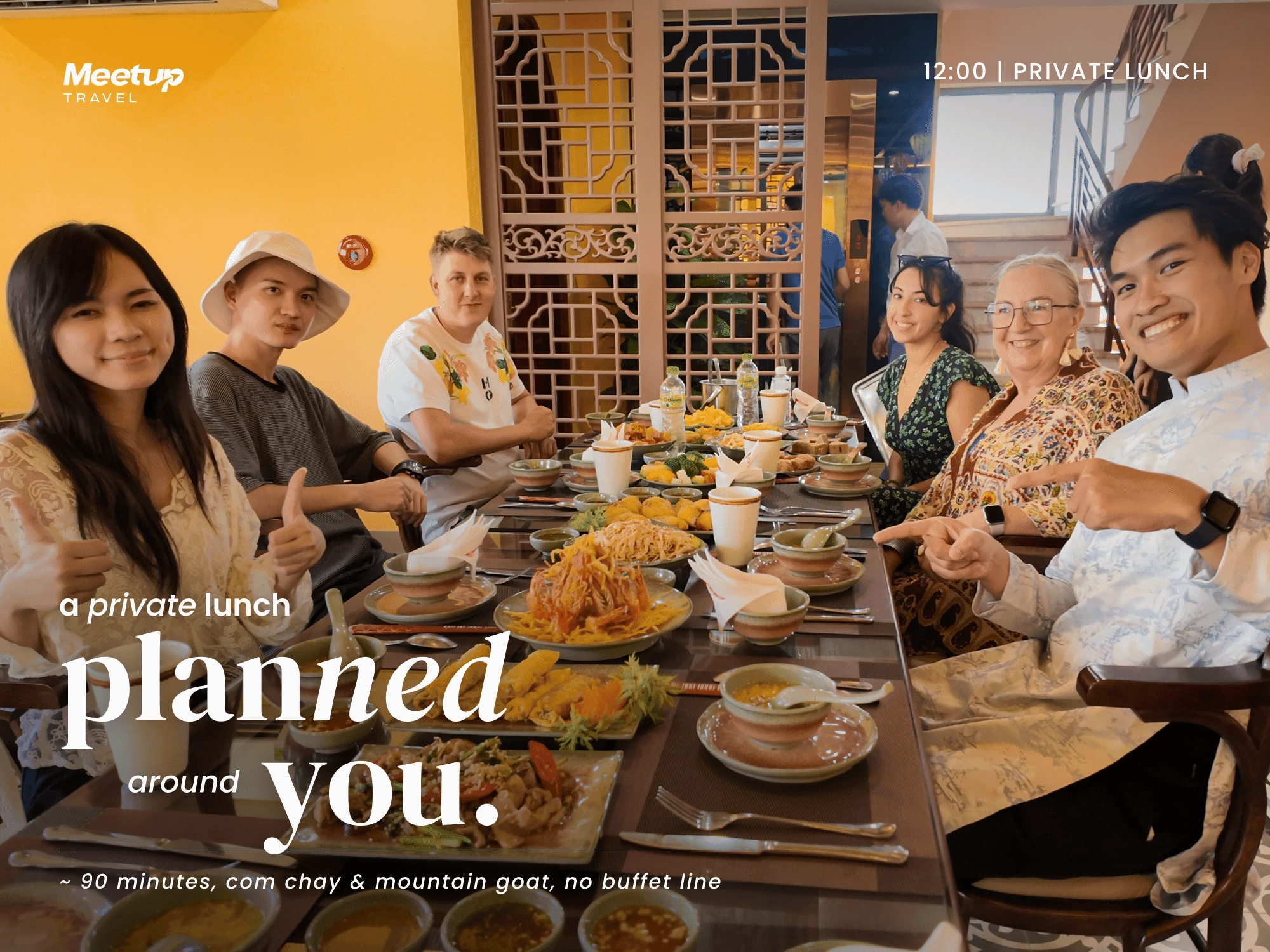 a private lunch planned around you
